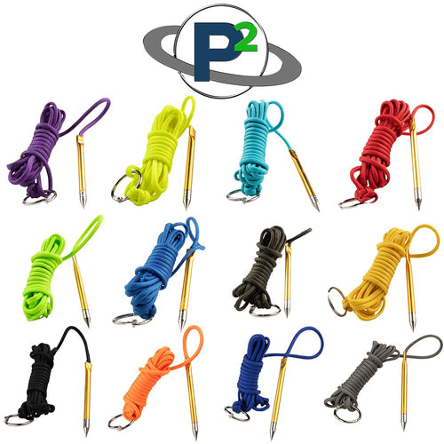 10 Foot 550Lb Paracord Fishing Stringer Fish Holder With Metal Threading Needle And 1 Inch Split Ring
