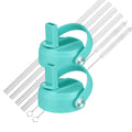 Lids With Straw For Hydroflask Wide Mouth 20 32 40 Oz, Flex Straw Lid Fit For Hydro Flask Sports Water Bottles, Flexible Handle 