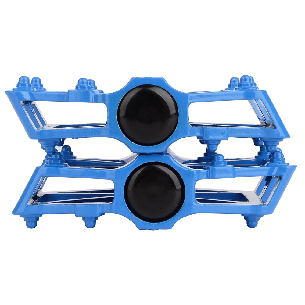 Boruizhen Aluminium Cnc Bike Platform Pedals Lightweight Road Cycling Bicycle Pedals For Mtb Bmx (Blue)