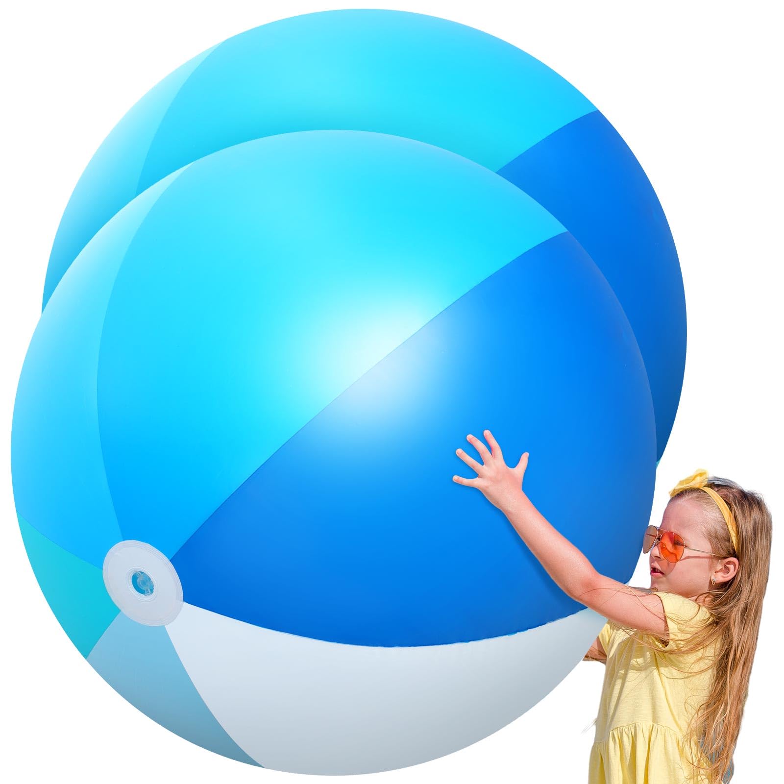 Ceenna 2 Pcs 60 Inch Giant Beach Ball Large Inflatable Pool Toy Balls Summer Swimming Toys Parties PVC Jumbo for Adults Summer B