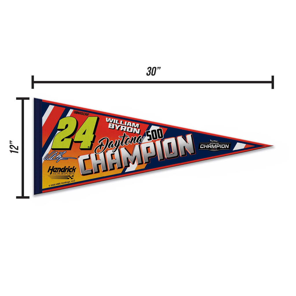Rico Industries Nascar Racing 2025 Daytona 500 Champion 12'' X 30'' Felt Wall D  Cor Pennant - Great For Home/Bed Room/Man Cave