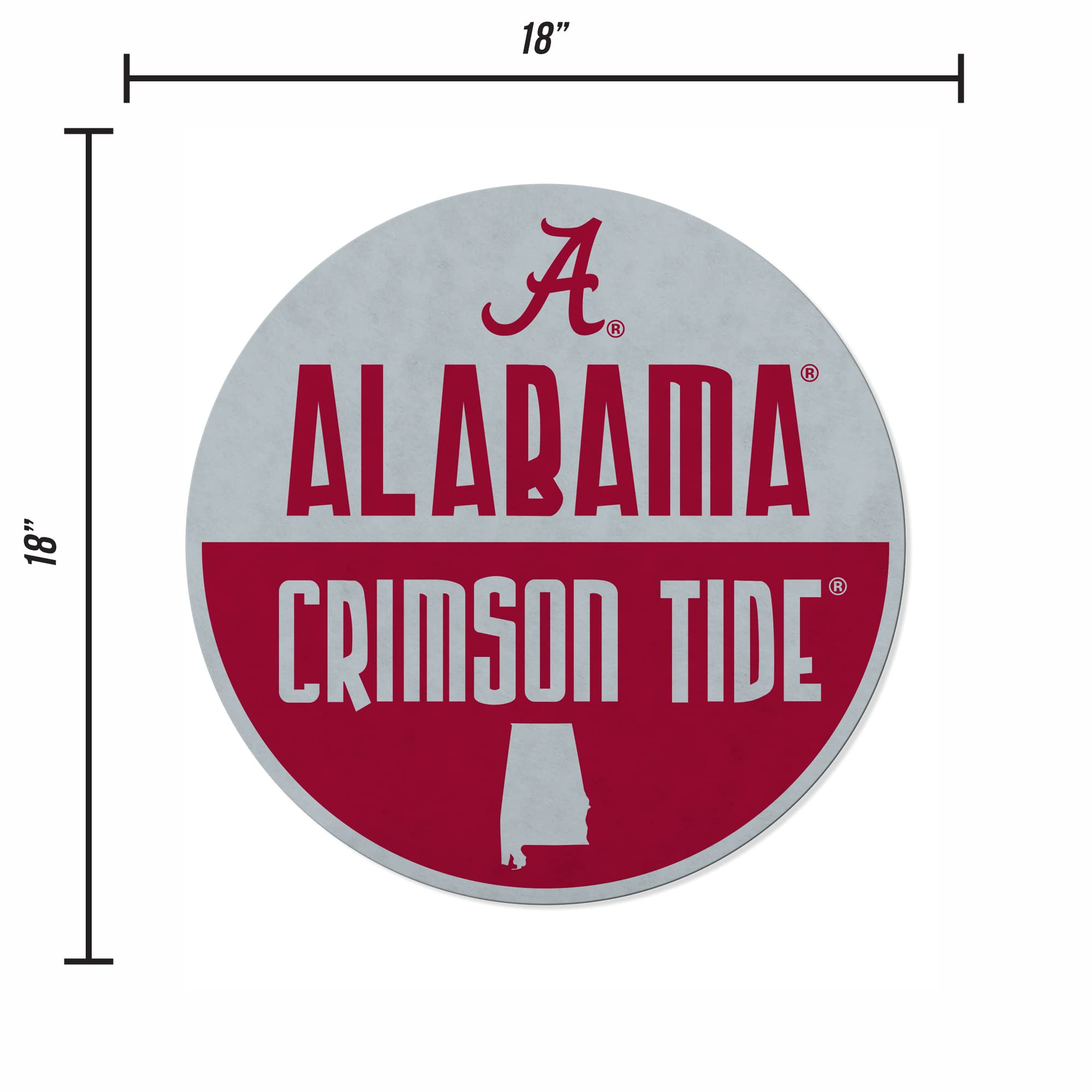 Rico Industries Ncaa Alabama Crimson Tide Classic Shape Cut Pennant - Home And Living Room D  Cor - Soft Felt Ez To Hang, 18X0.1