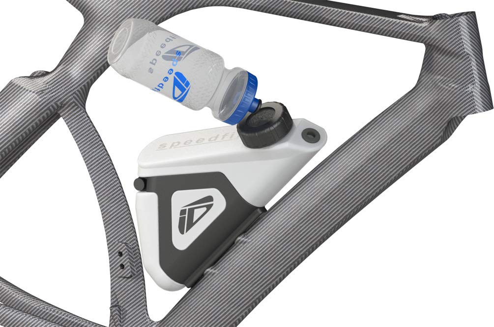 Speedfil F1 Bicycle Water Bottle, Hands-Free Frame Mounted Hydration System With Refill Port
