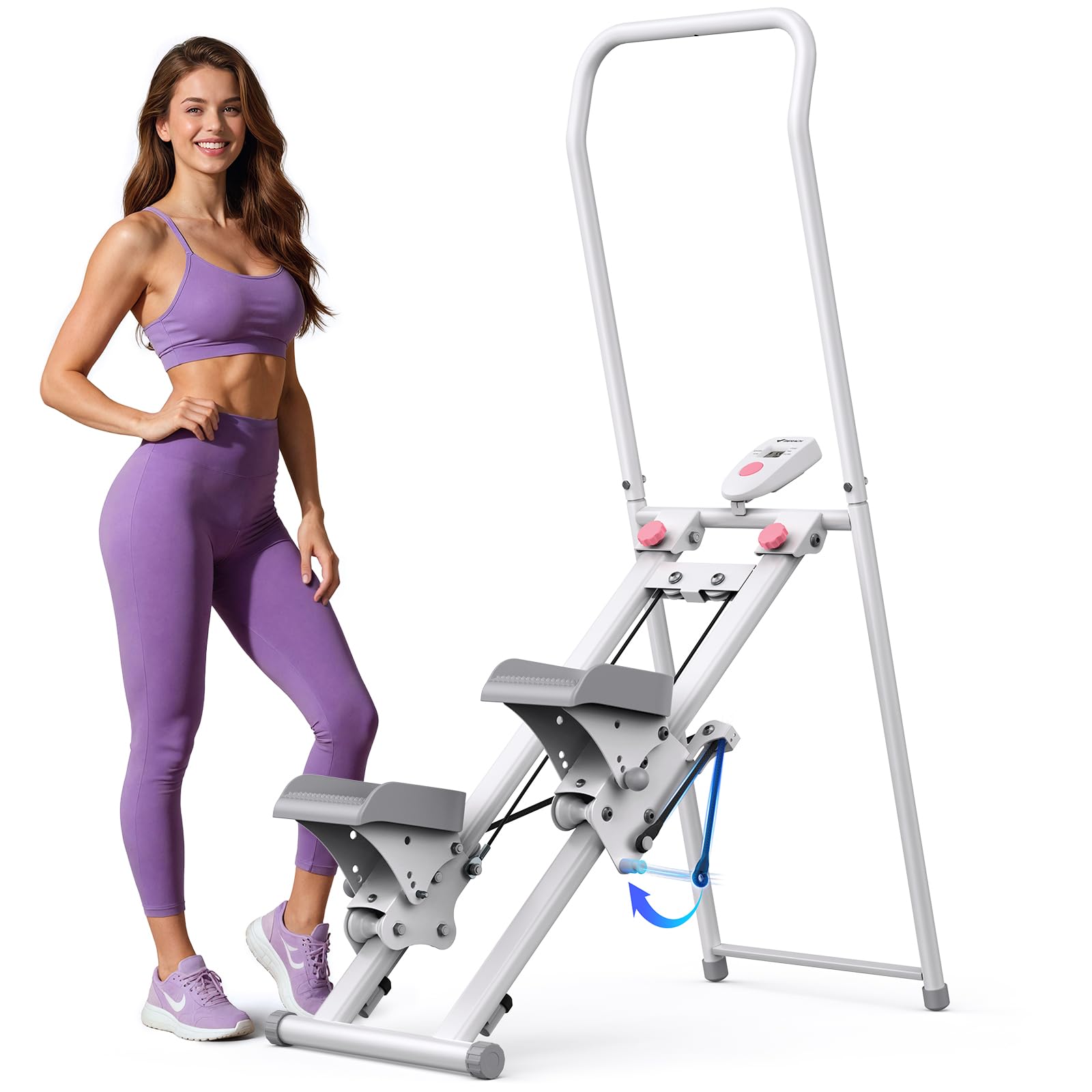 MERACH Stair Stepper for Home Gym Exercise, New Version Vertical Climber Machine for Full-Body Workout, Compact Folding Cardio E