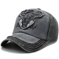 Alexvyan Black Bull Printed Cotton Men Sun Visor Cap Baseball Adjustable Sport Summer Cap For Golf Tennis Cricket Cycling Runnin
