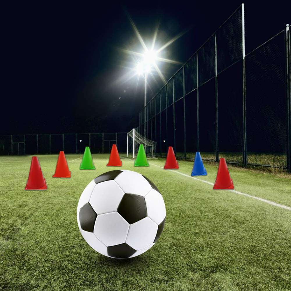 Mirepty 7 Inch Plastic Traffic Cones Sport Training Agility Marker Cone For Soccer, Skating, Football, Basketball, Indoor And Ou