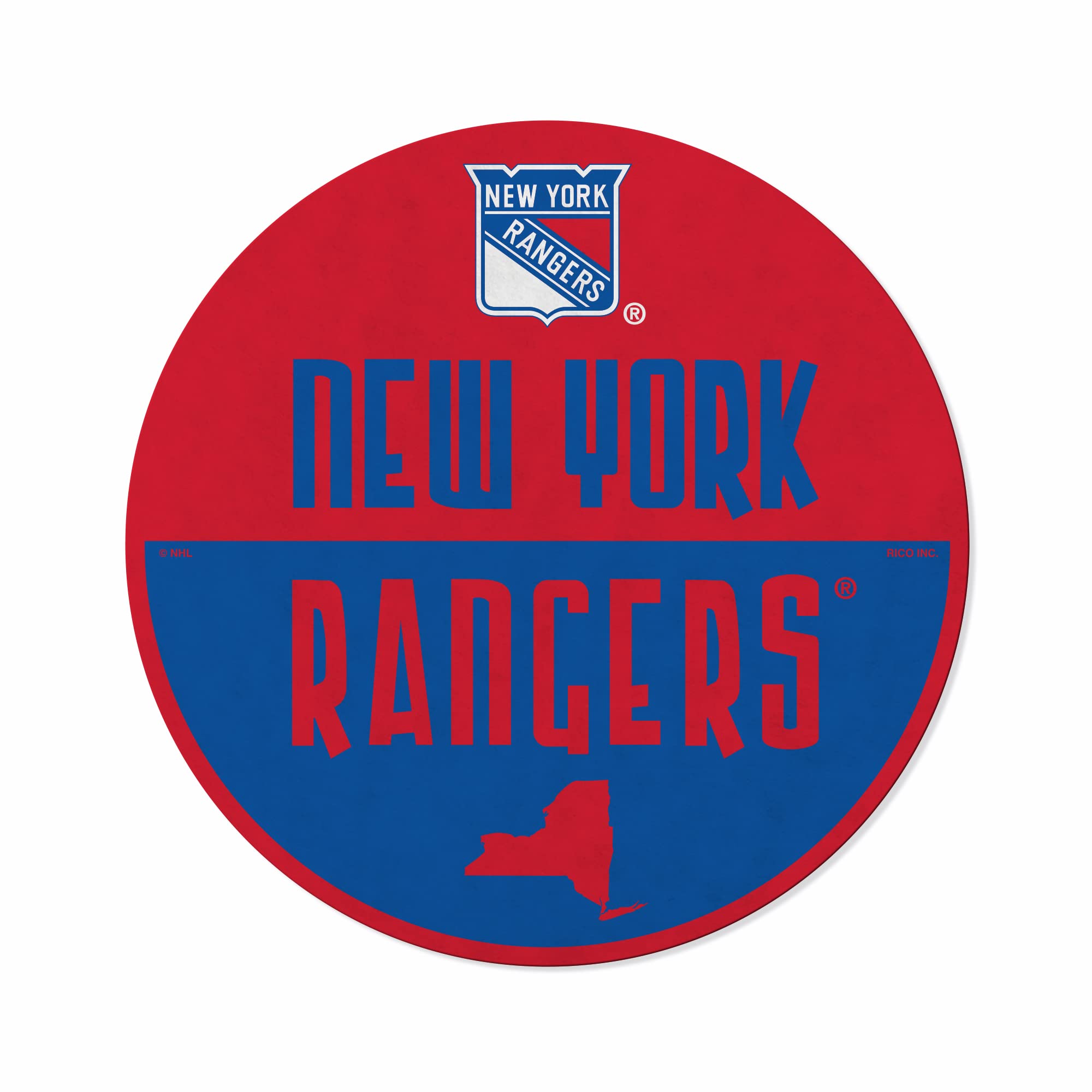 Rico Industries Nhl New York Rangers Classic Shape Cut Pennant - Home And Living Room D  Cor - Soft Felt Ez To Hang, 18X0.10X18
