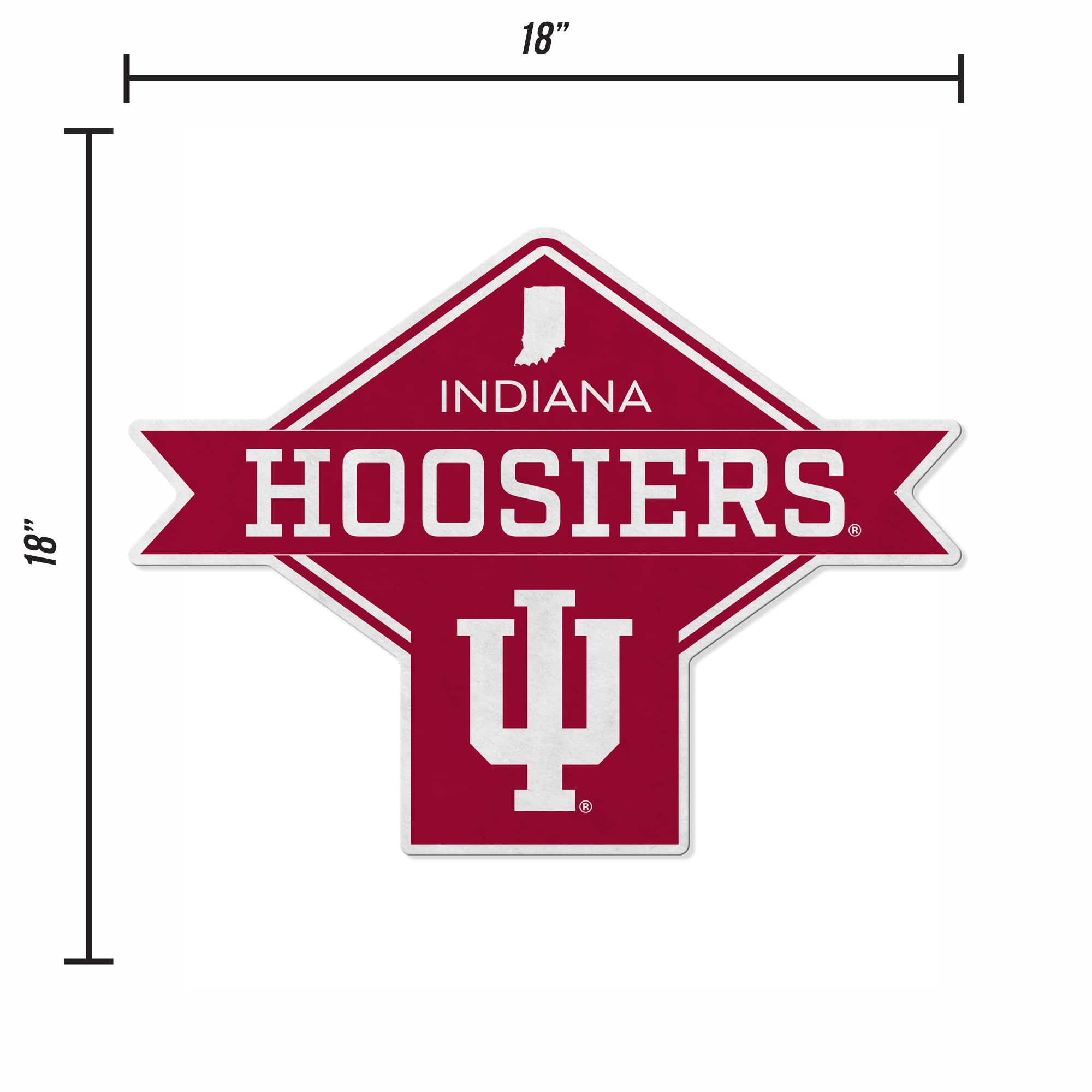 Rico Industries Ncaa Indiana Hoosiers Diamond Shape Cut Pennant - Home And Living Room D  Cor - Soft Felt Ez To Hang