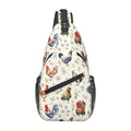 Nmbvcxz Cute Chicken Sling Bag for Women Men Crossbody Sling Backpack Casual Travel Hiking Daypack Chest Shoulder Bags