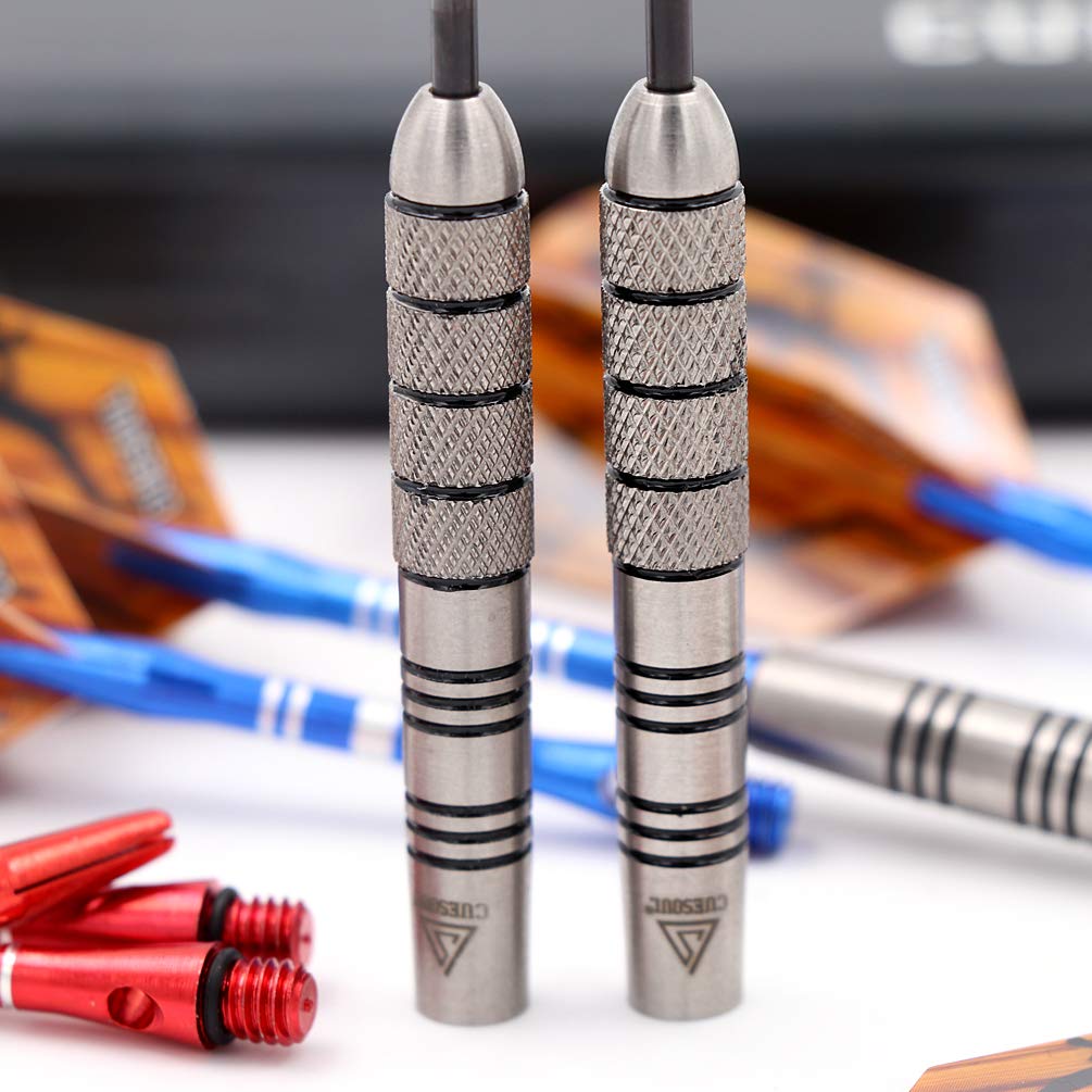 Cuesoul 95% Tungsten 26 Grams Tungsten Steel Tip Darts Set -26 Grams Tungsten Barrel