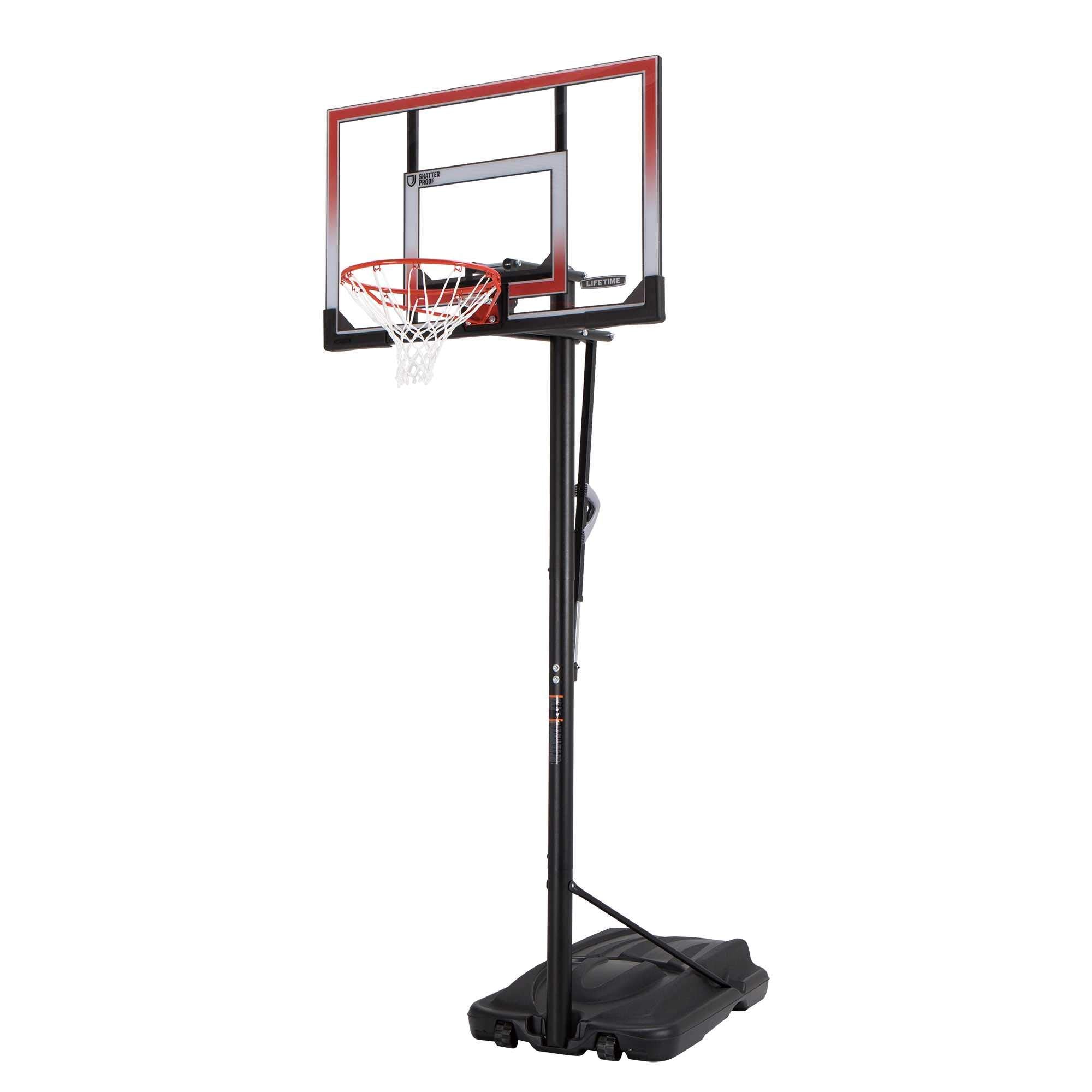 Lifetime 71566 50 Inch Shatter Proof Portable Basketball Hoop Clear