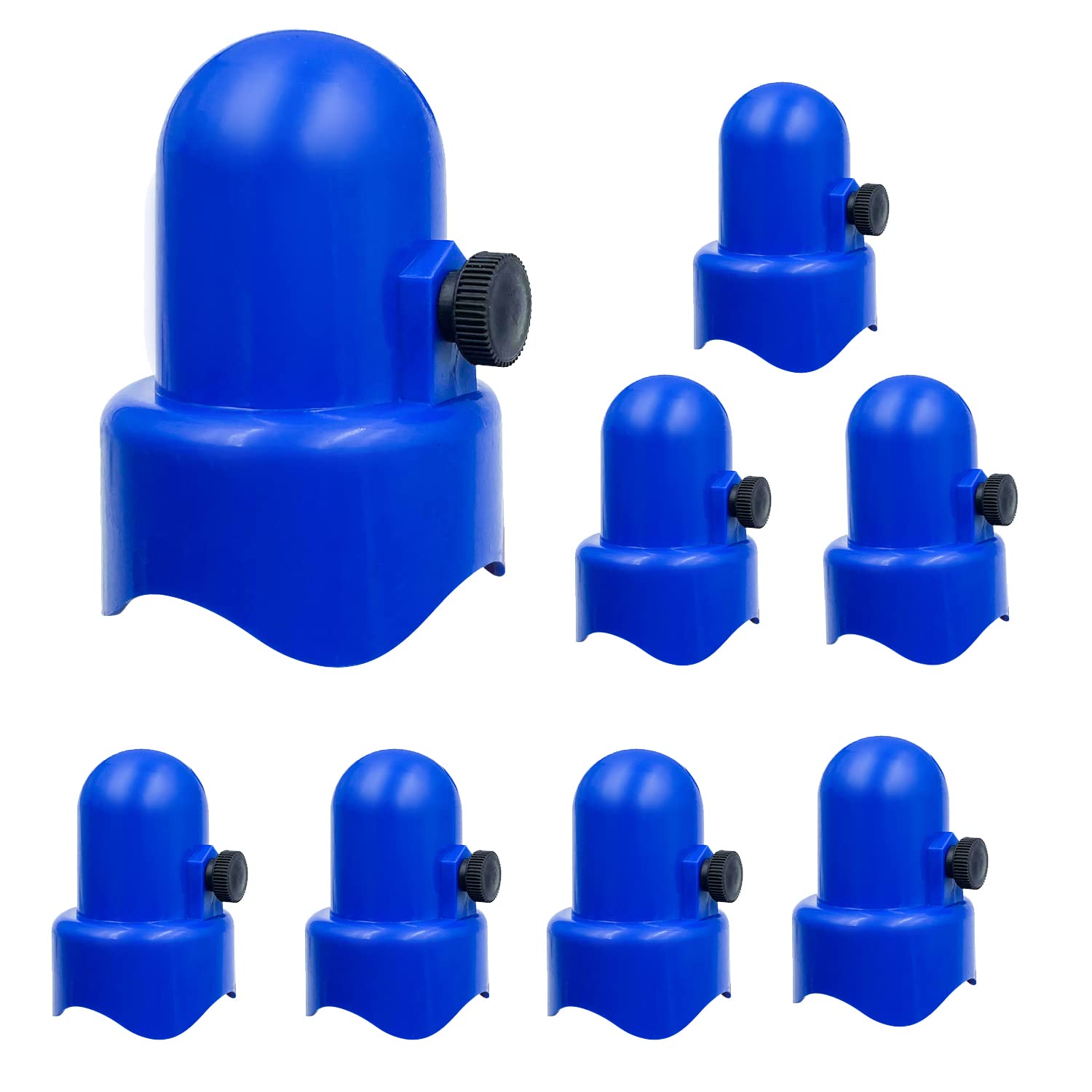 Trampoline Pole Caps, 1.5 Inch Diameter Enclosure Caps With Screw Thumb, Safety Net Pole-Top Holders, Parts & Accessories