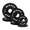 RitFit Fractional Rubber Weight Plates, Colored Bumper Plates for Starting Strength and Progressive Overload Training, Pair and 