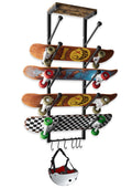 Koutemie Skateboard Rack Wall Mount with Five-Layer Skate Board Stand for Storage Longboard Deck Organizer, Skateboard Wall Disp