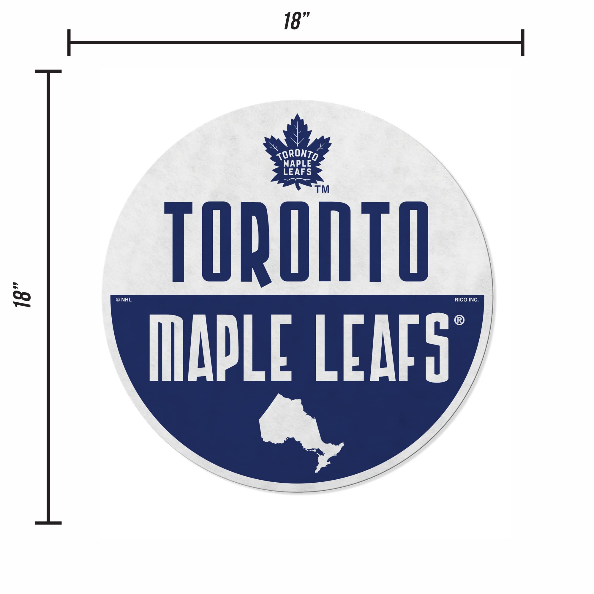 Rico Industries Nhl Toronto Maple Leafs Classic Shape Cut Pennant - Home And Living Room D  Cor - Soft Felt Ez To Hang
