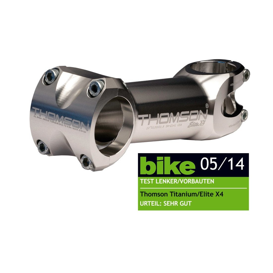 Thomson X4 31.8 Bicycle Stem (1-1/8 X 0-Degree X 90Mm, Silver)