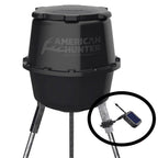American Hunter 6V Power Universal Versatile Durable Solar Panel With Battery And Mounting Brackets Included For Game Feeders,Bl