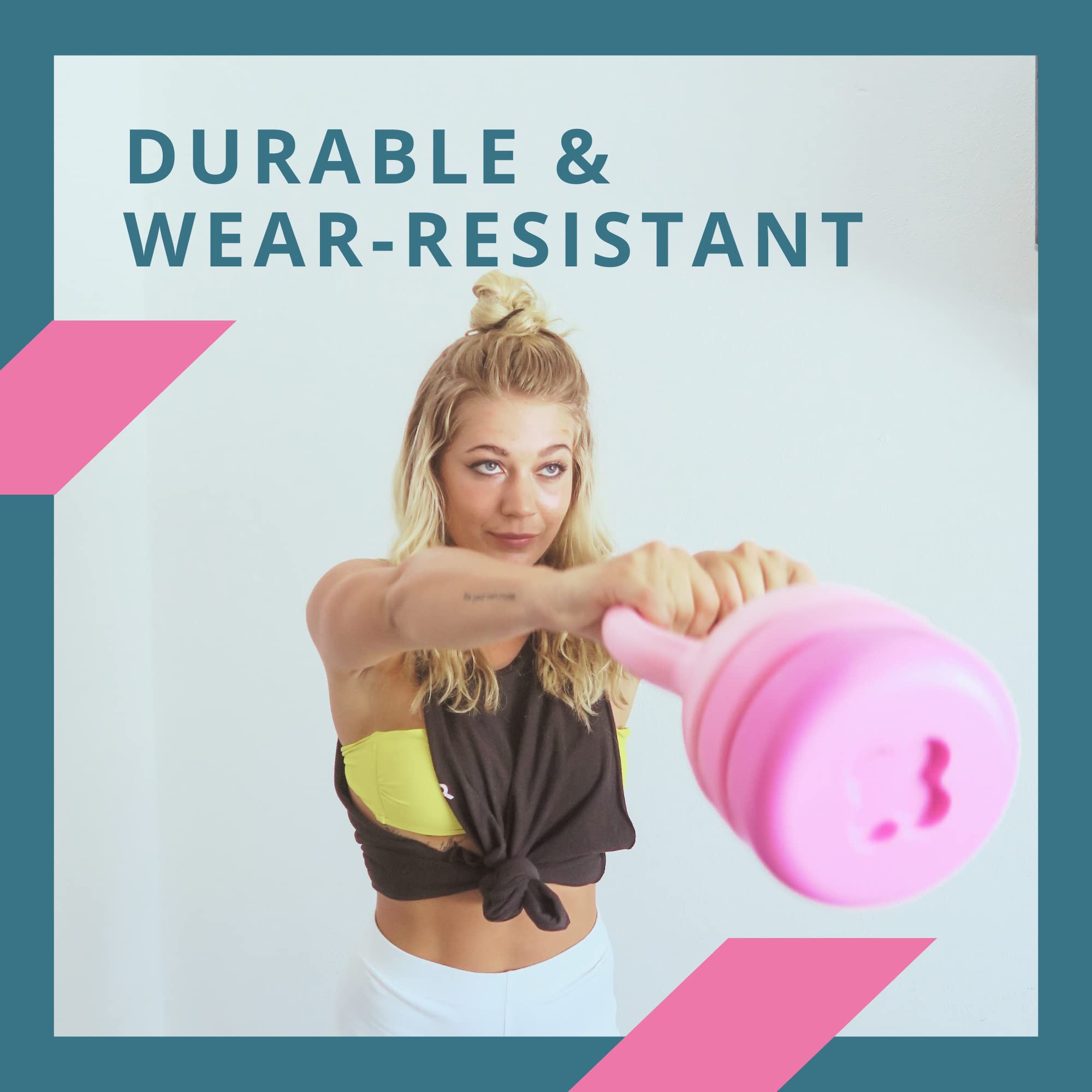 Adjustable Kettlebell - 5 Lbs, 8 Lbs, 12 Lbs Kettlebell Weights Set For Home Gym - Teal