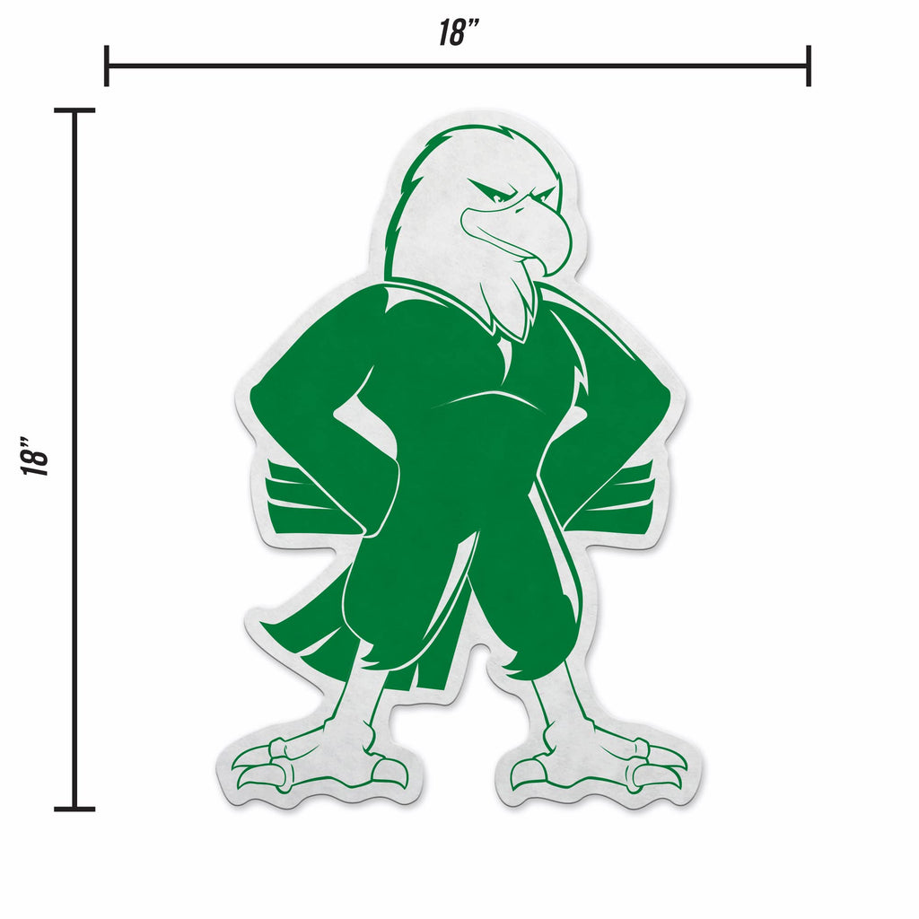 Rico Industries Ncaa North Texas Mean Green Mascot Shape Cut Pennant - Home And Living Room D  Cor - Soft Felt Ez To Hang, 18X0.