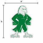 Rico Industries Ncaa North Texas Mean Green Mascot Shape Cut Pennant - Home And Living Room D  Cor - Soft Felt Ez To Hang, 18X0.