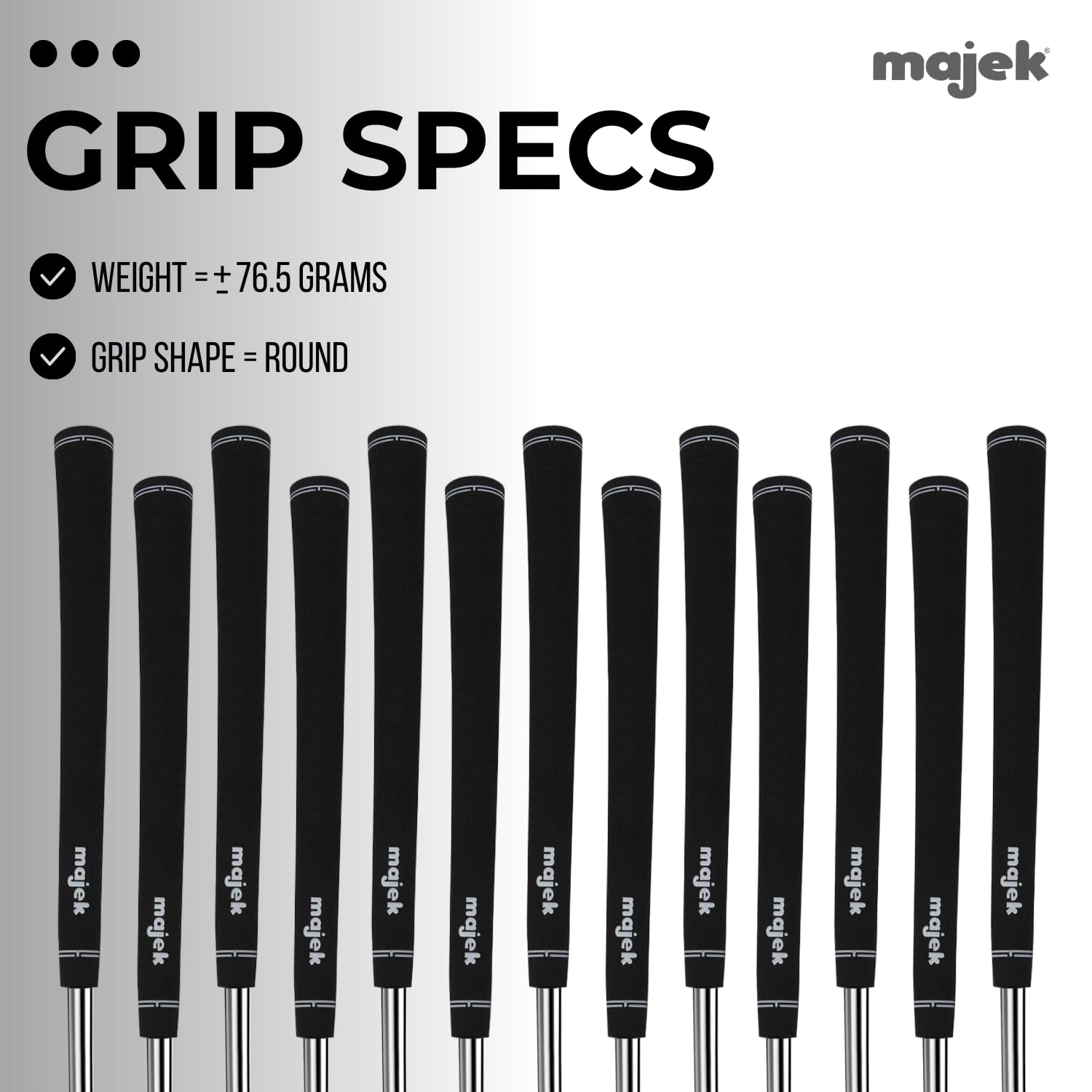 13 Mens Majek Jumbo Size Tour Pro Velvet Golf Grips
