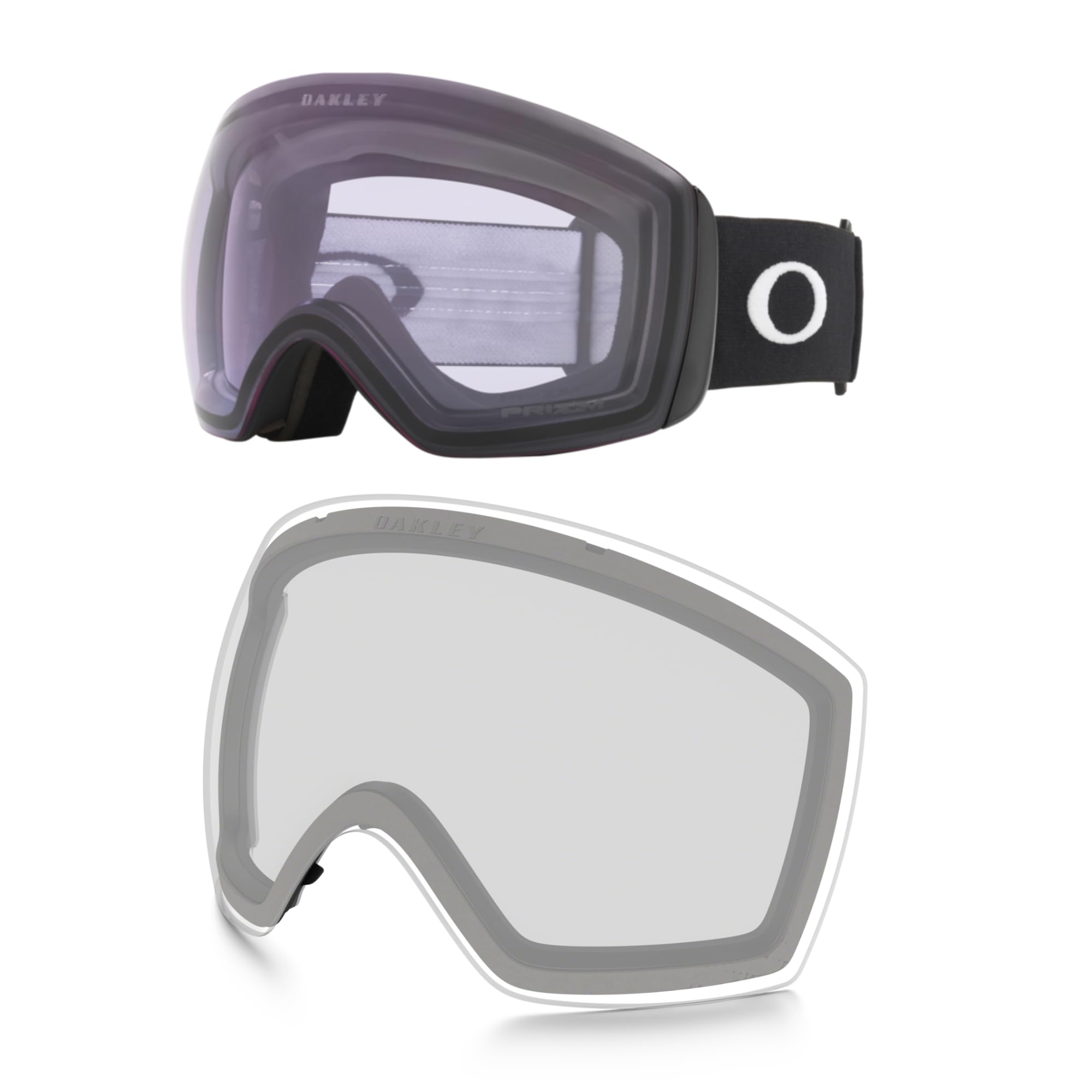 Oakley Flight Deck L Ski Goggles REPLACEMENT LENS Clear+ Bundle Microfiber Pouch