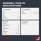 Bushnell Tour V6 Golf Rangefinder  Pinseeker With Visual Jolt, Bite Mount, & Ipx6 Rating  Bundle With Bushnell Golf Carrying Cas