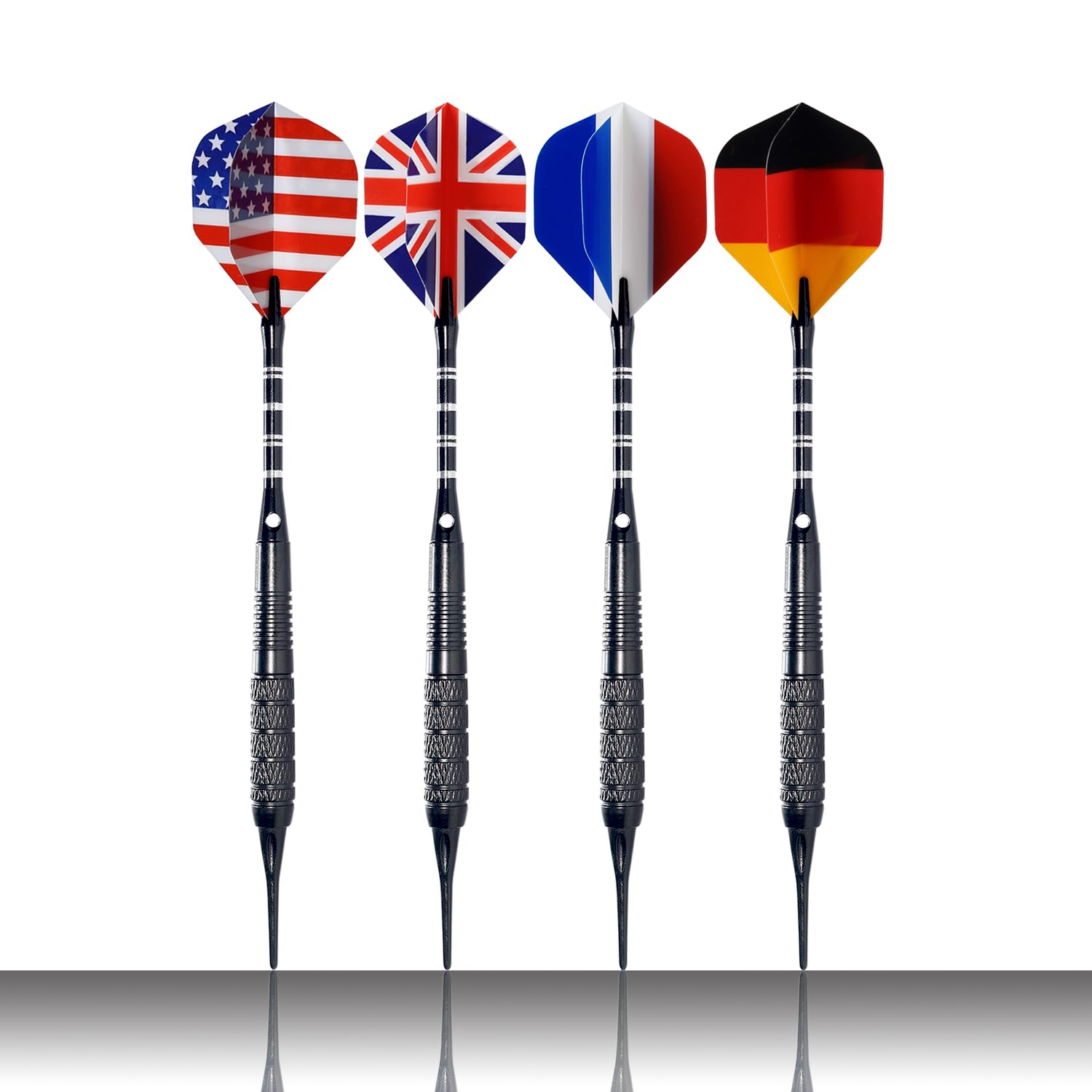 Wolftop 2Ba Thread Aluminum Dart Shafts 24 Pack With Rubber O-Rings, Dart Accessories Kit For Steel Tip Darts And Soft Tip Darts