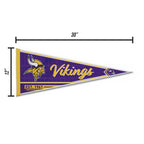 Rico Industries Nfl Football Minnesota Vikings Classic 12'' X 30'' Felt Wall D  Cor Pennant - Great For Home/Bed Room/Man Cave D