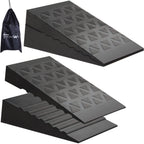 Squat Wedge Block (4Pcs) Adjustable Non-Slip Squat Ramp, Deadlift Wedge, Calf Stretcher, Slant Board, Incline Board Improve Stre