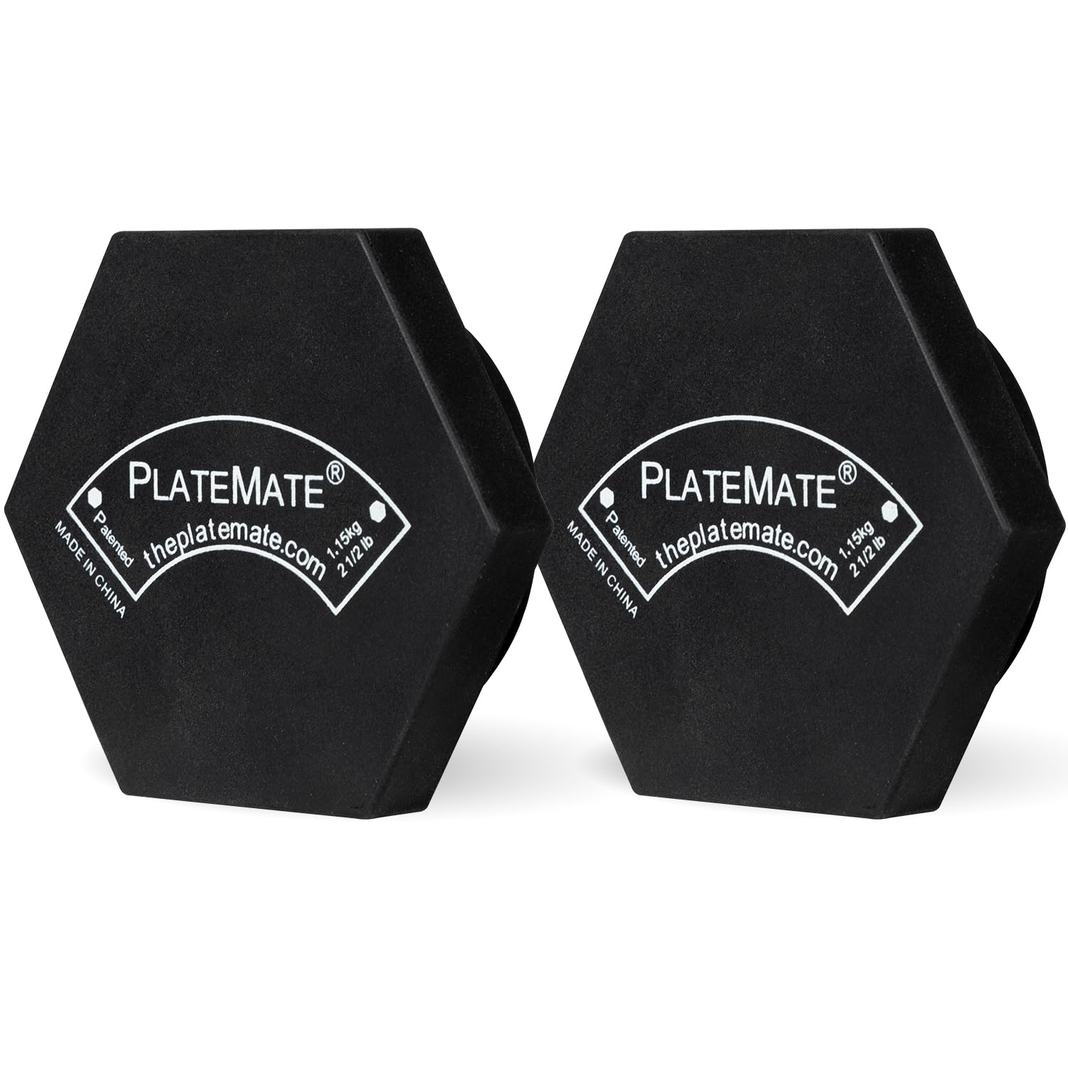PlateMate Microload Pair 2 1/2 lb. Magnetic Hex Weights (5 lb. Set)
