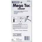 Tourna Mega Tac Extra Tacky Overgrip, Black, 3 Grips Per Pack
