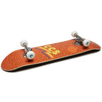 [Ccs] Wavy Times Skateboard Complete Orange 7.00'' - Maple Wood - Professional Grade - Fully Assembled With Skate Tool And Stick