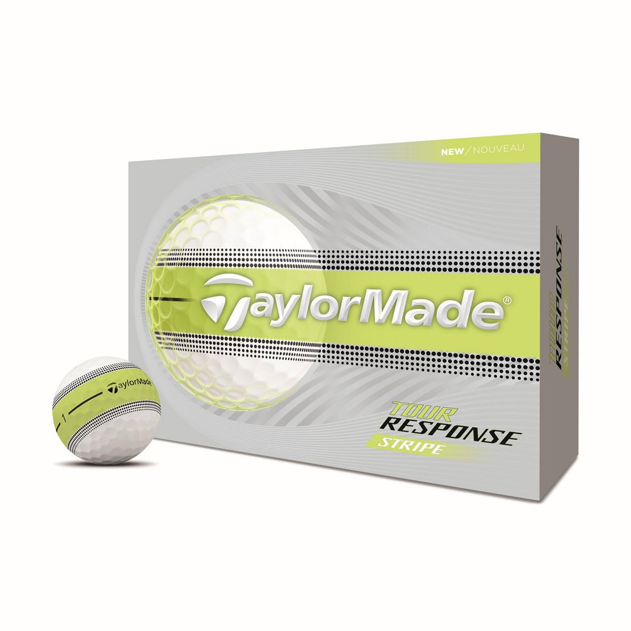 TaylorMade Golf Tour Response Stripe Yellow One Dozen