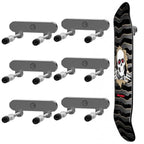 Ezbnb 6 Packs Skateboard Wall Mount Aluminum Skateboard Hanger For Skateboard Deck Display Skateboards Storage Horizontal & Floa