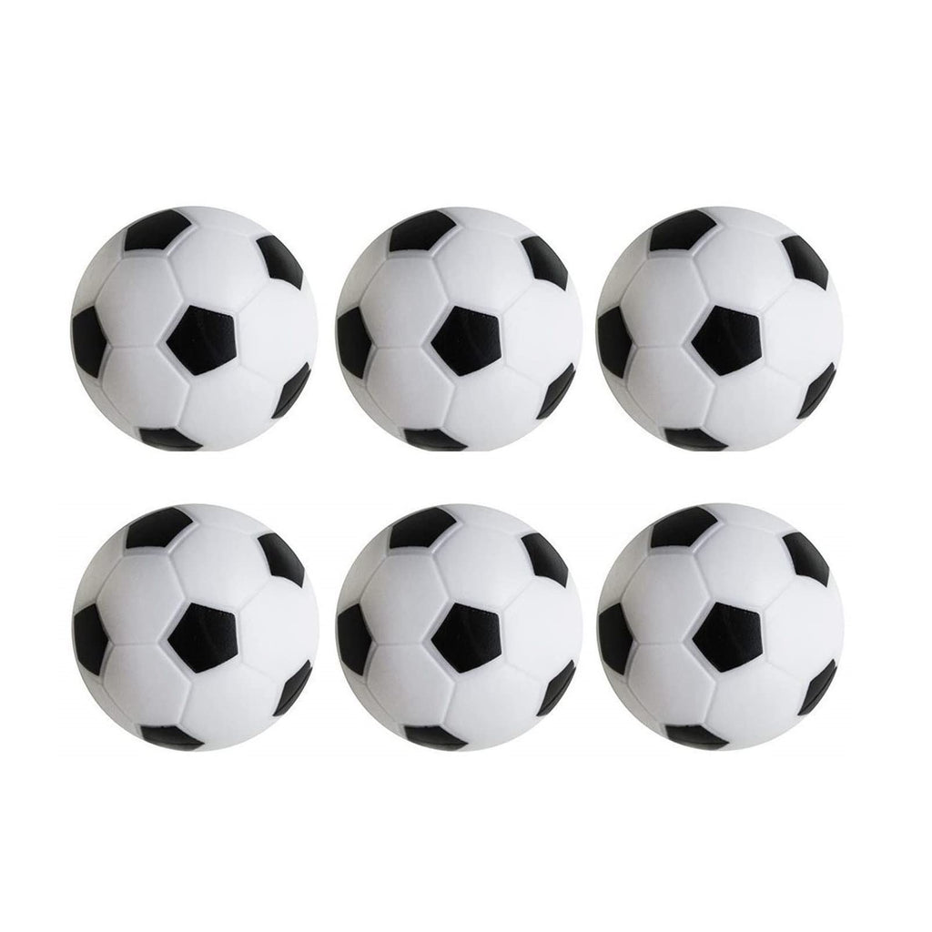 Cabax Foosball Table Replacement Foosballs 36Mm Game Table Size Black And White Tabletop Soccer Balls - 6 Pack