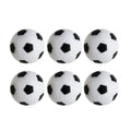 Cabax Foosball Table Replacement Foosballs 36Mm Game Table Size Black And White Tabletop Soccer Balls - 6 Pack