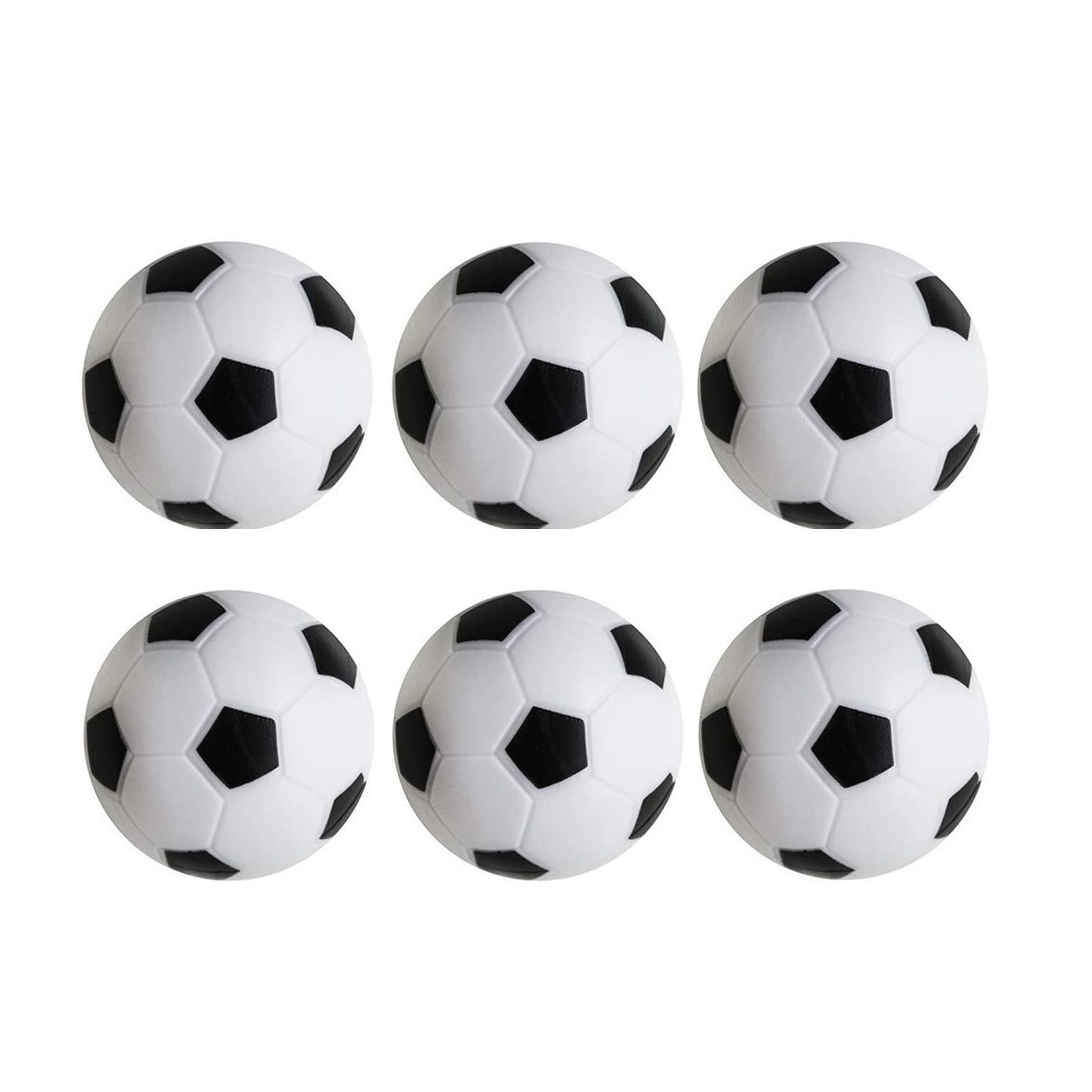 Cabax Foosball Table Replacement Foosballs 36Mm Game Table Size Black And White Tabletop Soccer Balls - 6 Pack