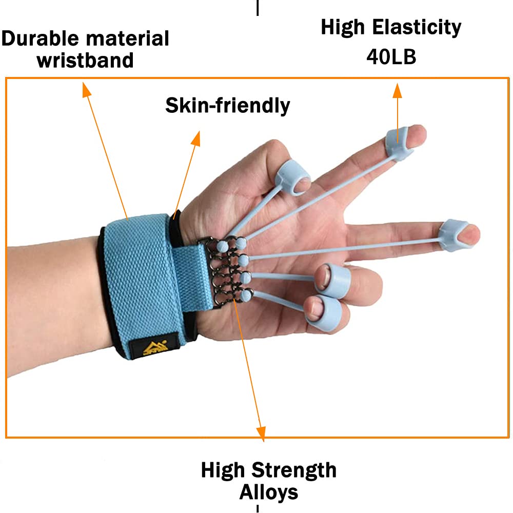 Finger Exerciser Hand Resistance Band Climbing Finger Strengthener Guitar Finger Stretcher/ Extensor Exercise Equipment Krdebasa