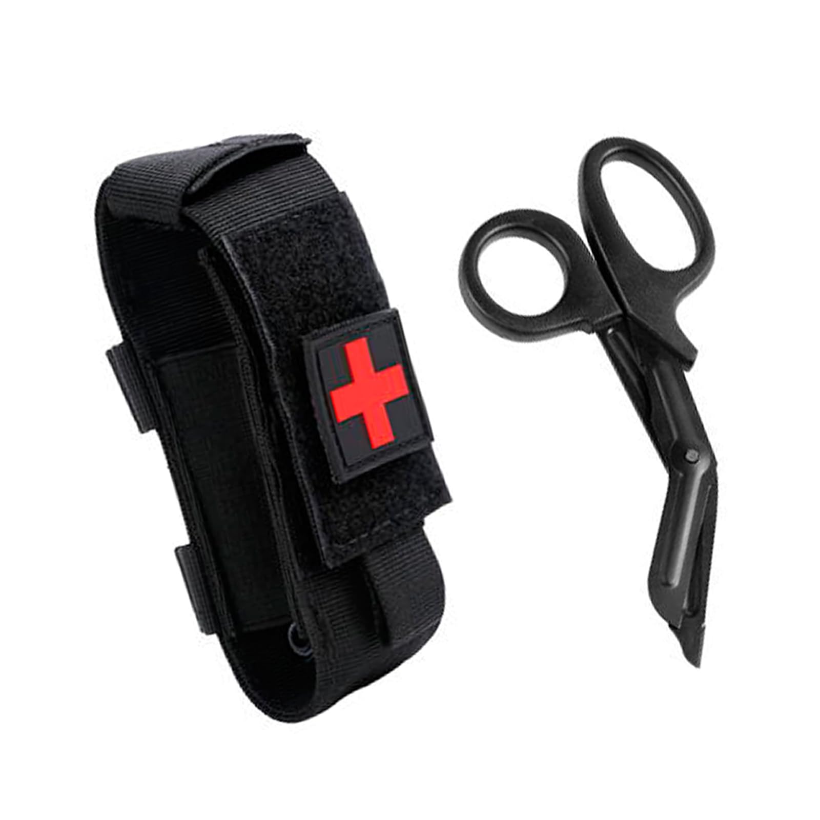 Upgrade Tourniquet Pouch With Shear, Molle Tourniquet Holder, Tactical Tq Trauma Tourniquets Scissors(Without Tourniquet) (Black