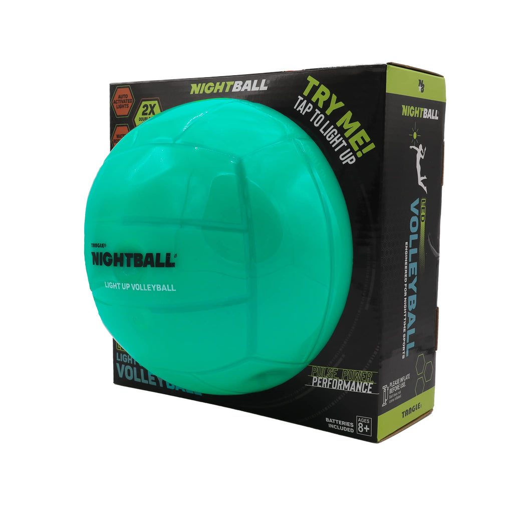 Nightball Led Volleyball - Light Up Glow In The Dark - Outdoor Volleyball Gear For Teens - Teenage Old Gift (Teal)