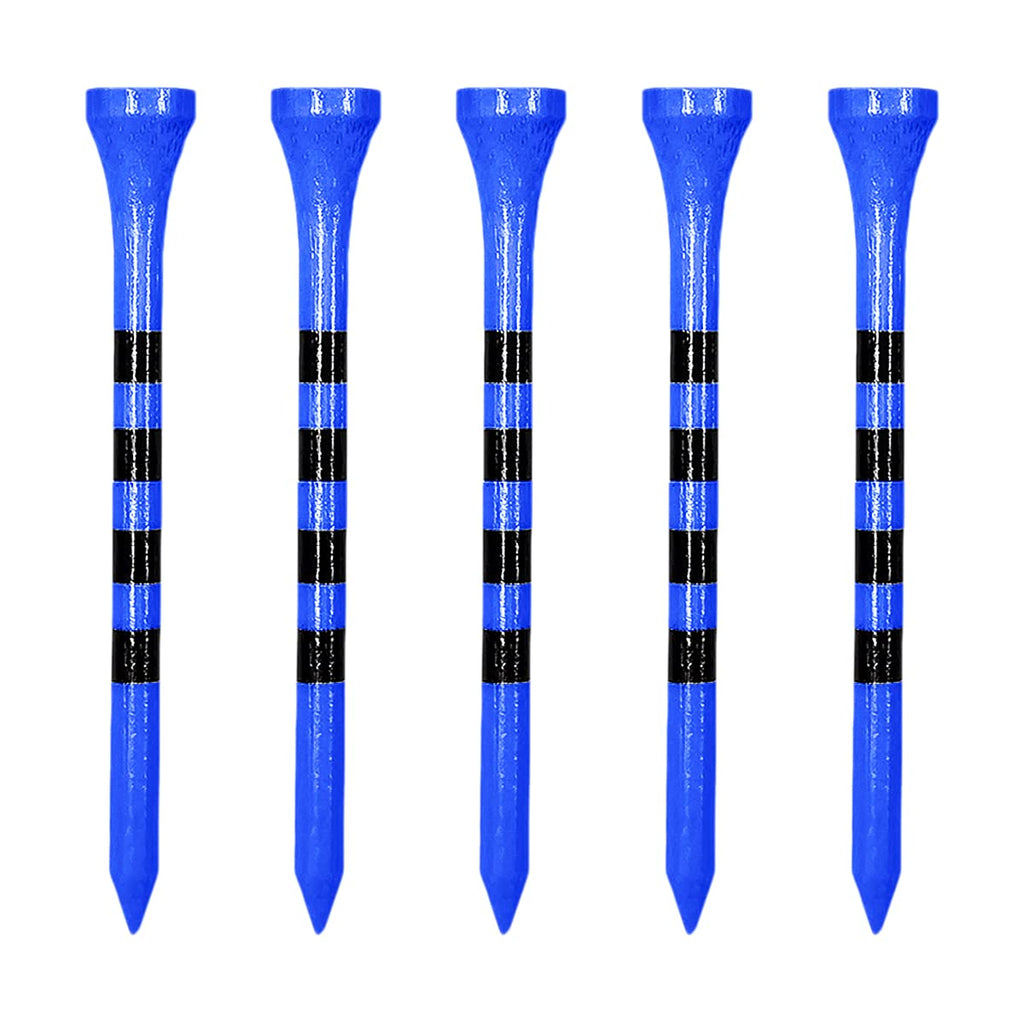 Zivisk Wooden Golf Tees 2-3/4 Inch 100 Count, 2.75'' Long Golf Wood Bamboo Tees(Blue,70Mm)
