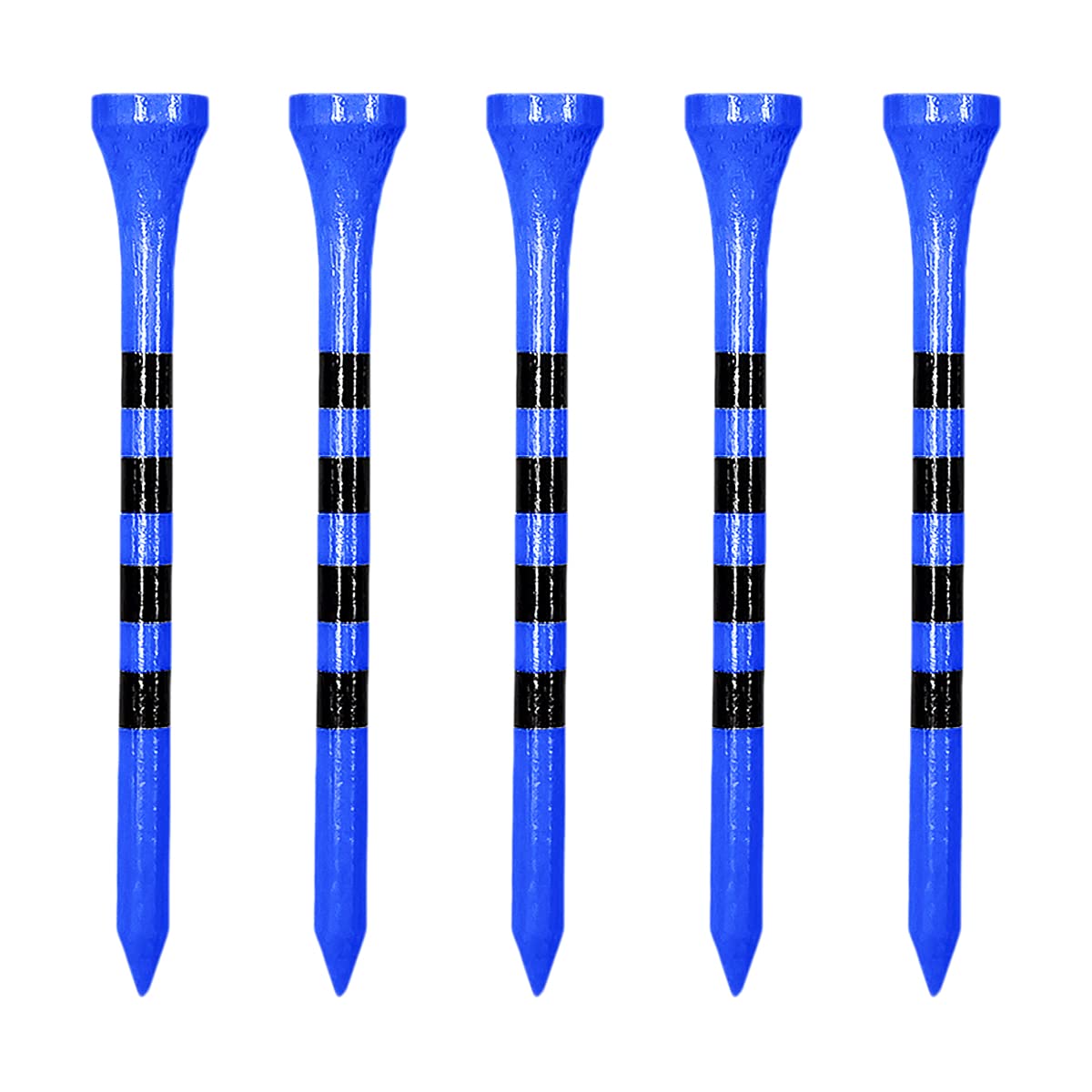 Zivisk Wooden Golf Tees 2-3/4 Inch 100 Count, 2.75'' Long Golf Wood Bamboo Tees(Blue,70Mm)