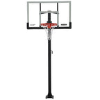 Lifetime Crank Adjust In Ground Tempered Glass Basketball Hoop, 54'', Clear