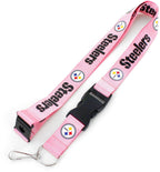 Nfl Pittsburgh Steelers Team Lanyard, Pink