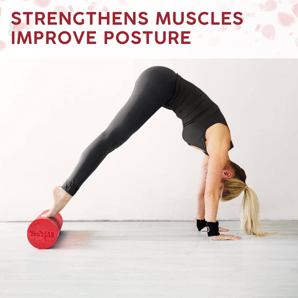 Yes4All Soft-Density Round Pe Foam Roller 12/18/ 24/36 Inch For Deep Tissue, Muscle Massage, Back, Legs