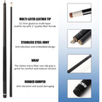 Gse 58'' 2-Piece Fiberglass Graphite Composite Billiard Pool Cue Stick (Matte Black, 21Oz)