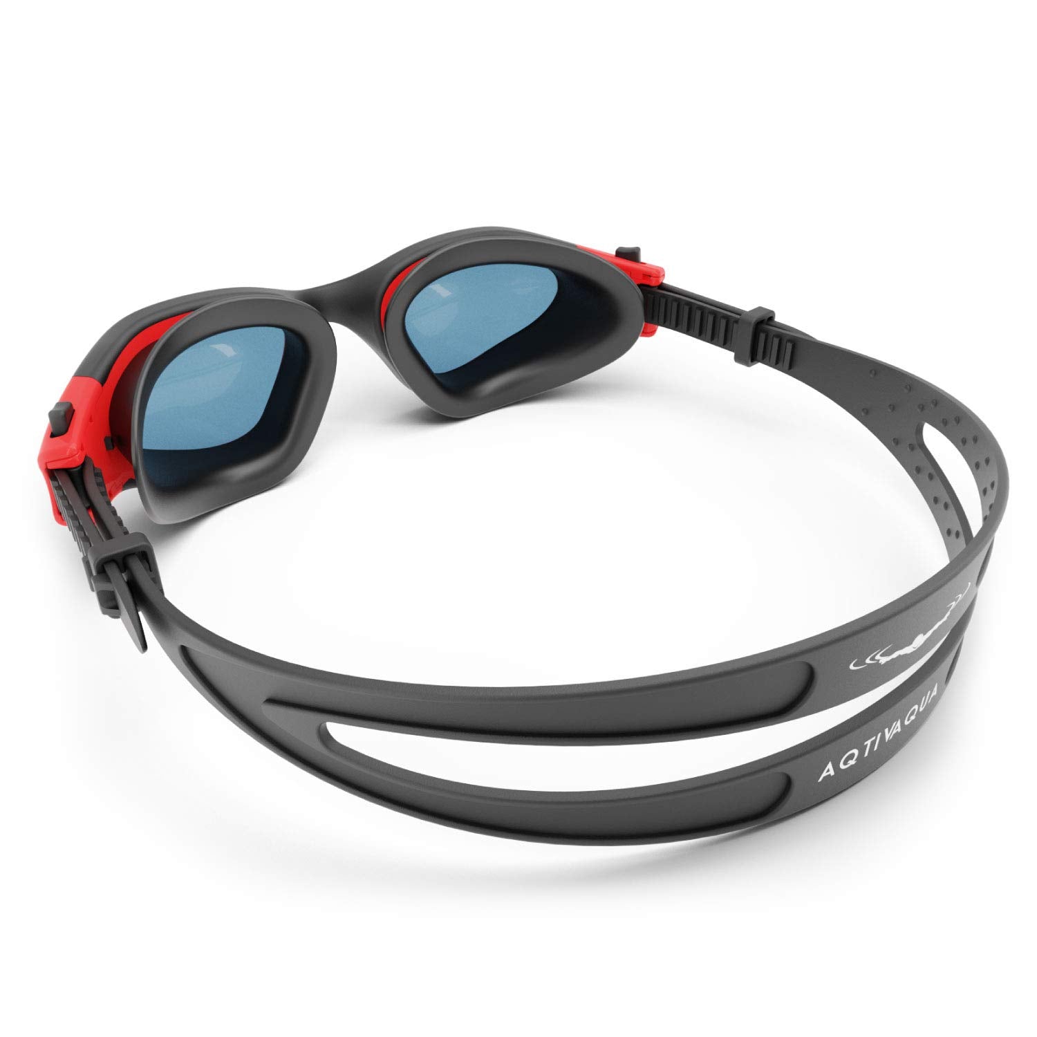 Aqtivaqua Swimming Goggles Polarized Swim Goggles For Adults Men Women Kids Youth Girls Boys Children Dx (Red, Polarized)