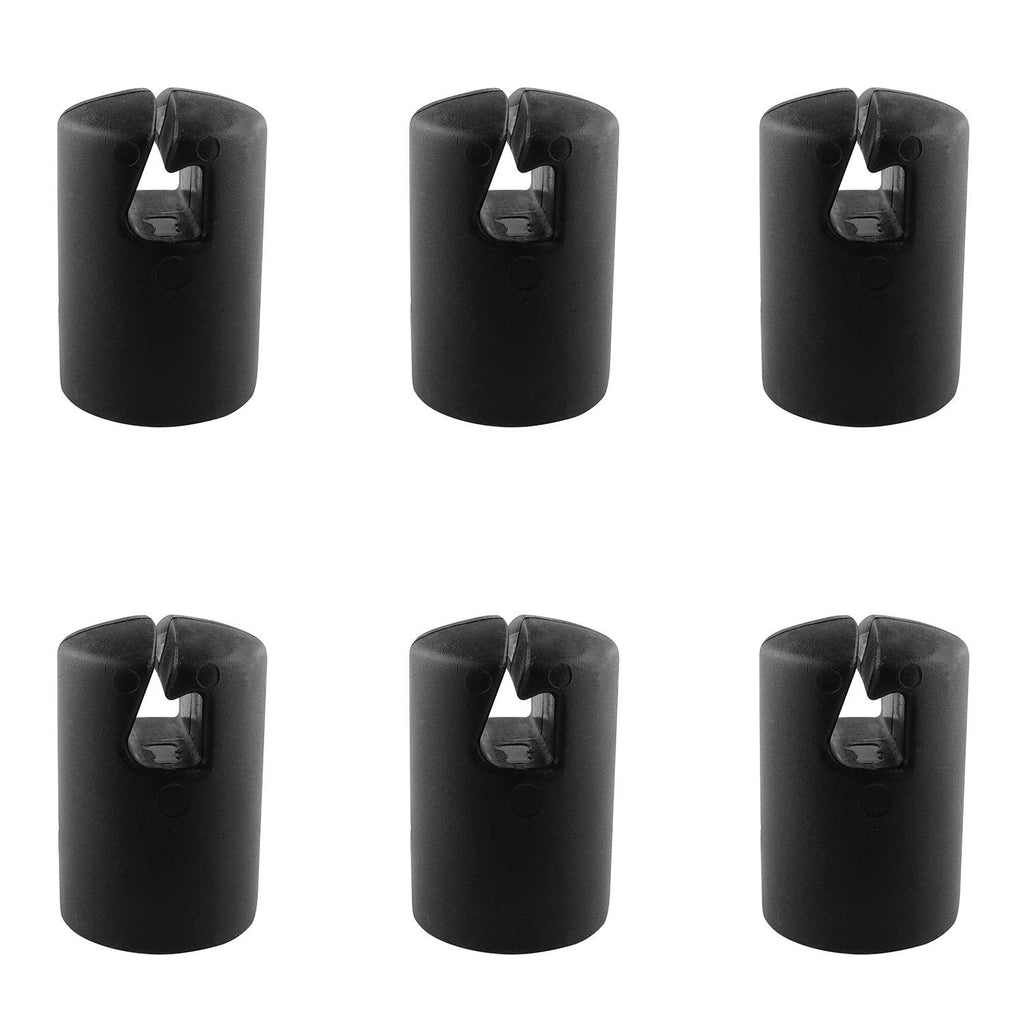 Jcbiz 6Pcs 1.26'' Black Trampoline Fiber Protective Cover Trampoline Enclosure Pole Cap For Flat Steel Sheet Top Ring System