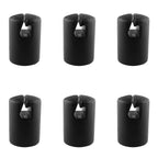 Jcbiz 6Pcs 1.26'' Black Trampoline Fiber Protective Cover Trampoline Enclosure Pole Cap For Flat Steel Sheet Top Ring System